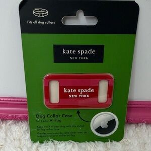 Kate Spade New York Dog Collar Case for Apple AirTag Pink Red Stripe KS053864